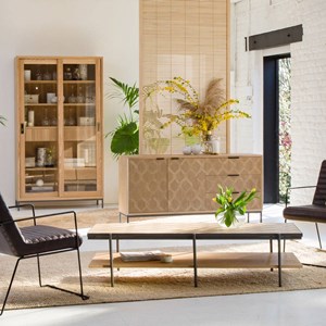Table basse en bois et métal livia
