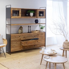 Vaisselier en bois recyclé 190cm blaise