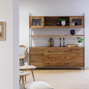 Vaisselier en bois recyclé 190cm blaise