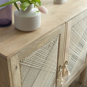 Petit buffet en bois de manguier indiana