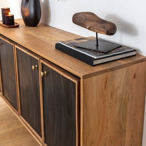 Meuble sous vasque en bois de manguier