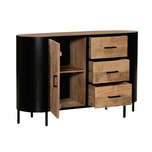 Petit buffet en métal et bois de manguier achille