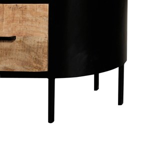 Petit buffet en métal et bois de manguier achille