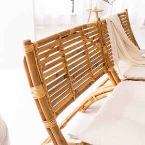 Fauteuil cinéma en rotin 2 places mayeul