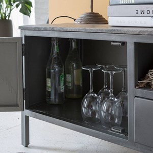 Meuble tv industriel, style casier