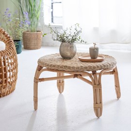 Table basse en rotin ronde nohan