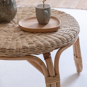 Table basse en rotin ronde nohan