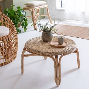 Table basse en rotin ronde nohan