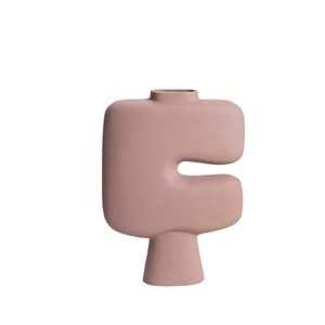 Grand vase rose en aluminium
