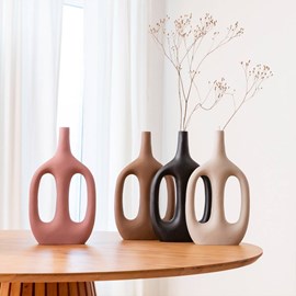 Vase soliflore rose en aluminium