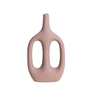 Vase soliflore rose en aluminium