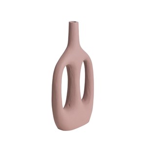 Vase soliflore rose en aluminium