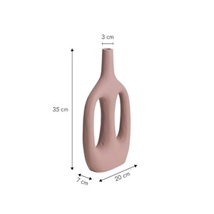 Vase soliflore rose en aluminium