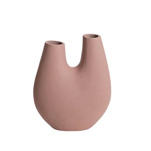 Vase rose 2 tiges en aluminium