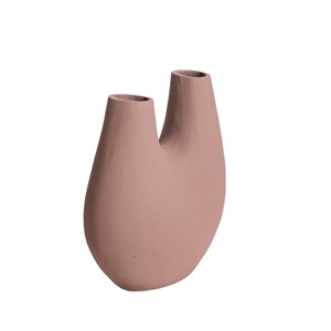Vase rose 2 tiges en aluminium