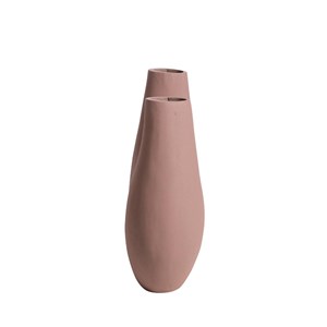 Vase rose 2 tiges en aluminium