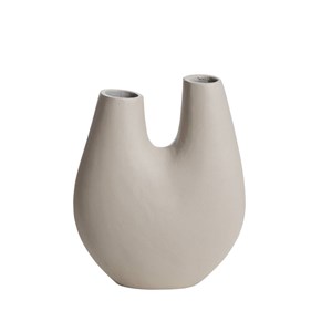 Vase beige 2 tiges en aluminium