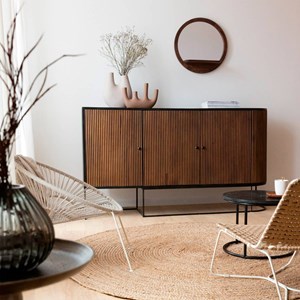 Vase beige 2 tiges en aluminium
