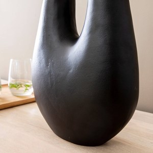 Vase noir 2 tiges en aluminium