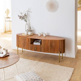 Meuble tv en bois de manguier cécile