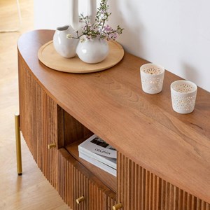 Meuble tv en bois de manguier cécile