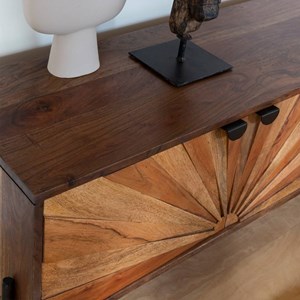 Meuble tv en bois d'acacia