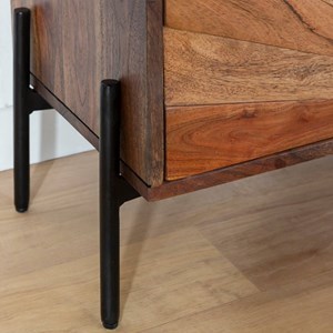 Meuble tv en bois d'acacia