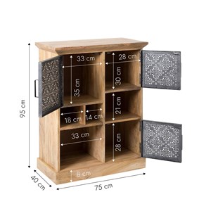 Buffet haut en bois de manguier sahara