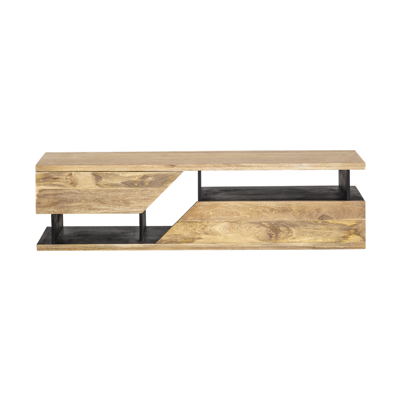 Meuble tv en bois de manguier et métal