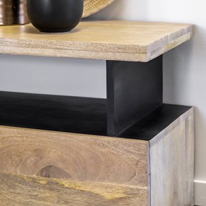 Meuble tv en bois de manguier et métal