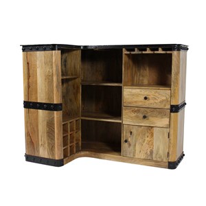 Meuble bar en bois de manguier new-york