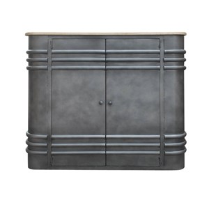 Buffet haut en métal et bois de manguier locker