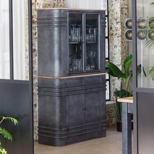 Buffet vitrine en métal locker