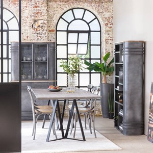Buffet vitrine en métal locker