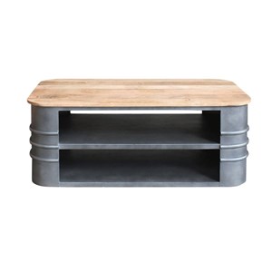 Table basse en métal et bois locker
