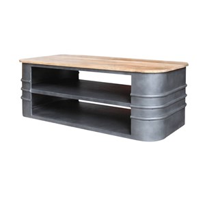 Table basse en métal et bois locker
