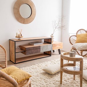 Meuble tv en bois d'acacia ernest