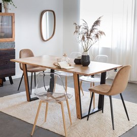 Table à manger en bois d'acacia léandre