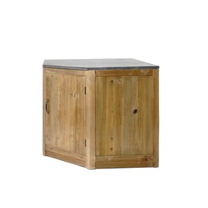 Meuble bas de cuisine en angle champêtre