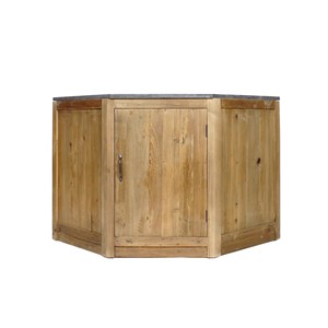 Meuble bas de cuisine en angle champêtre