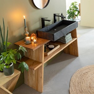 Meuble sous vasque en bois recyclé