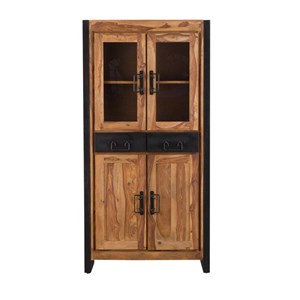 Vaisselier en bois d'acacia havana