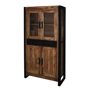 Vaisselier en bois d'acacia havana