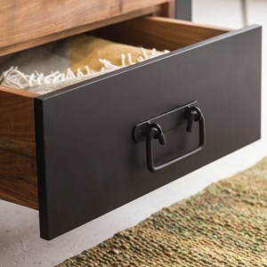 Meuble tv en bois d'acacia 112 cm havana