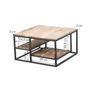 Table basse en bois de manguier