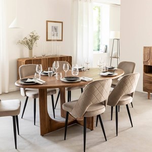 Table à manger en bois d'acacia azure