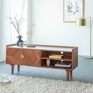 Meuble tv en bois d'acacia naxos