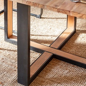 Table à manger en bois d'acacia