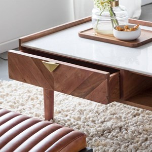 Table basse en bois d'acacia naxos