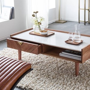 Table basse en bois d'acacia naxos